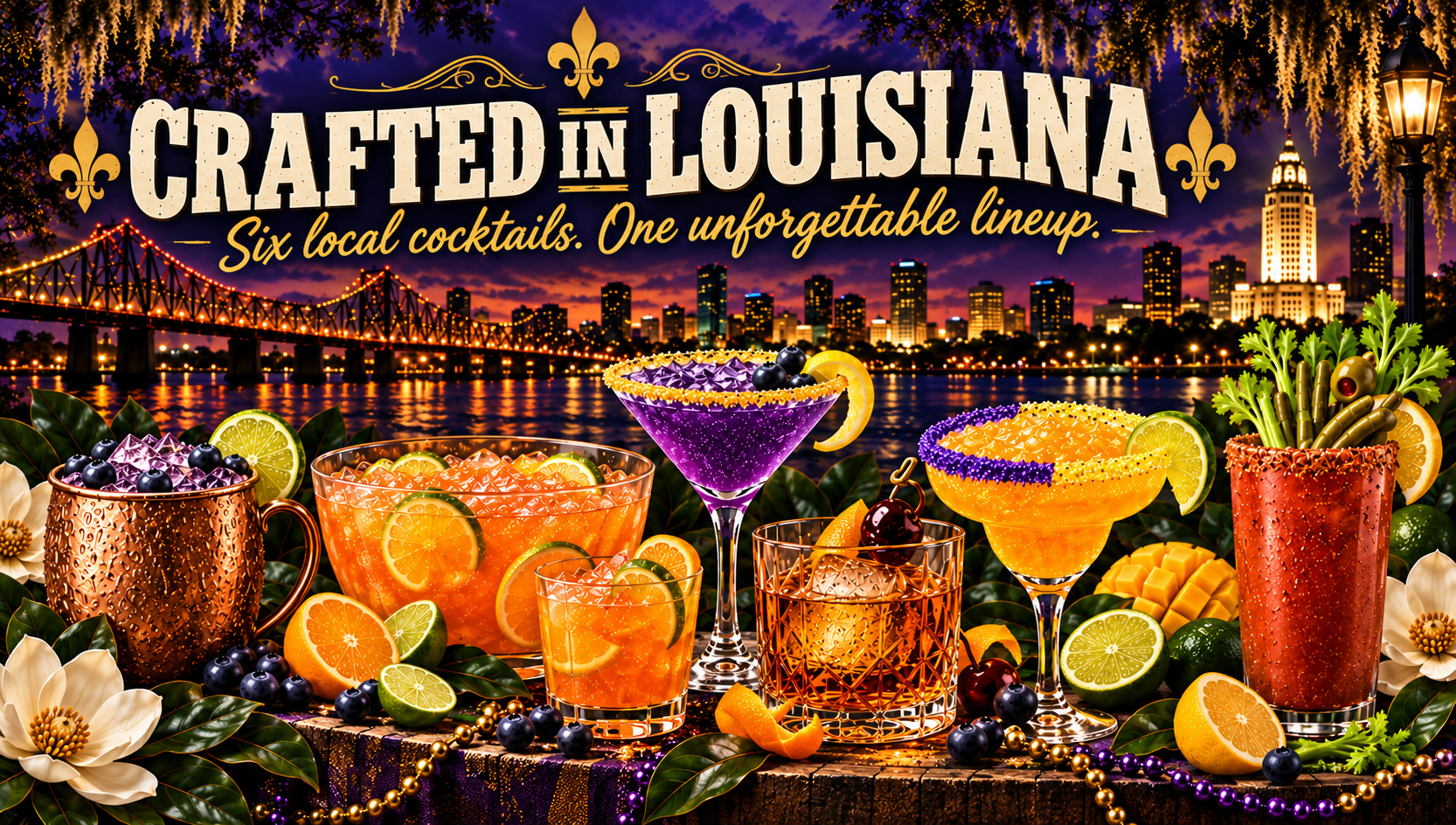 Crafted in Louisiana: Six Local Cocktails, One Unforgettable Lineup